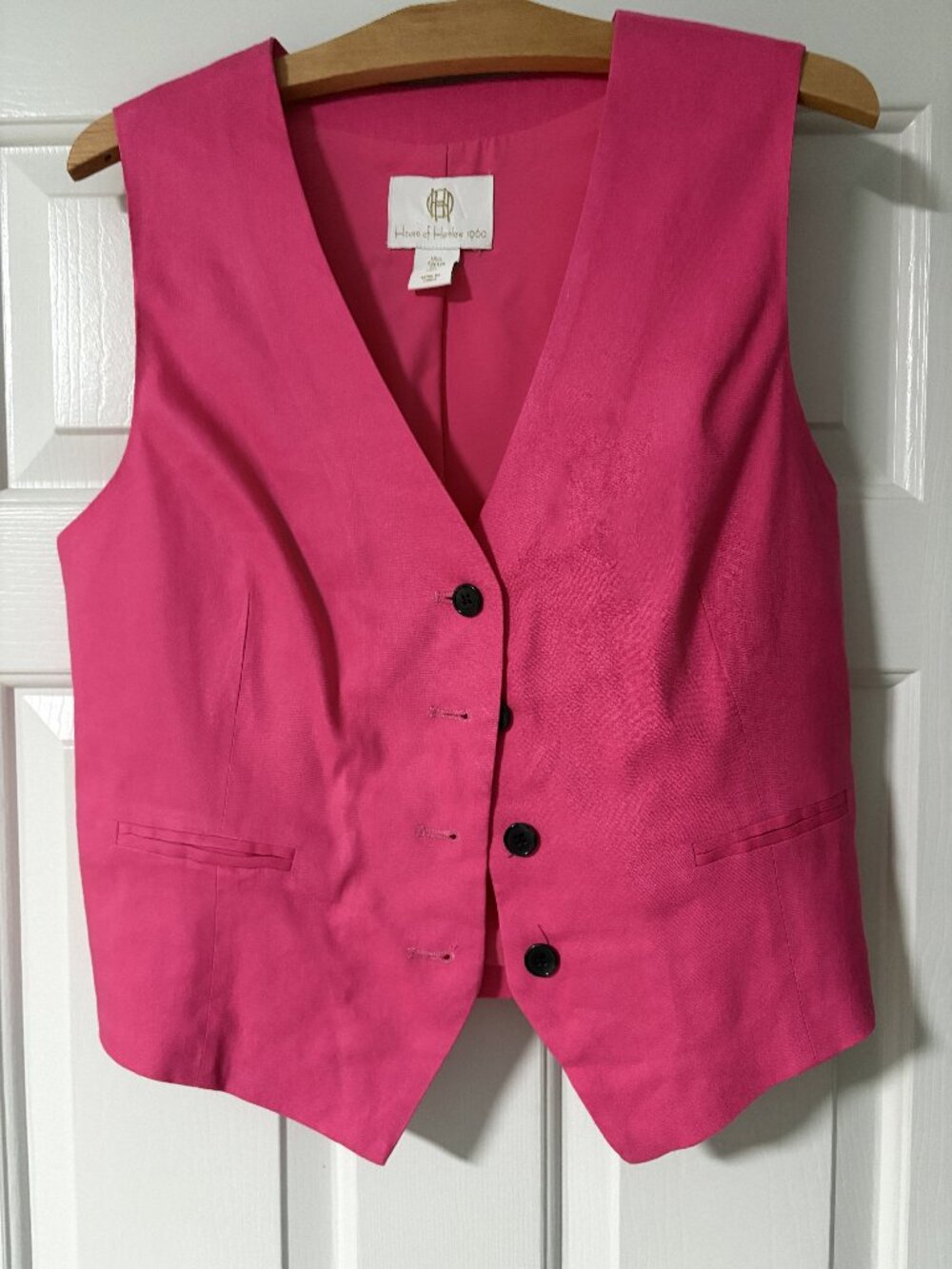 House of Harlow 1960 bright pink vest, size L
